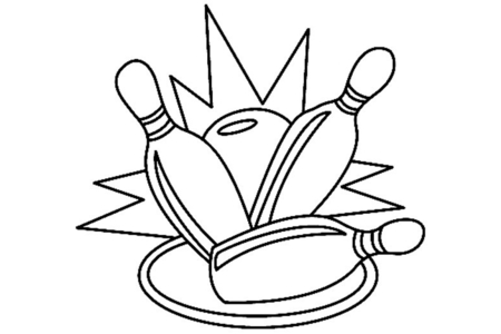 Dibujos para imprimir : Bowling 01 – 10 Doigts