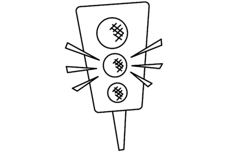 Dibujos para imprimir : Semáforo 01 – 10 Doigts