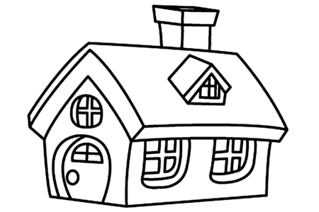 Dibujos para imprimir : Casa 02 – 10 Doigts
