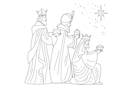 Dibujos para imprimir Reyes-magos-01 – 10doigts