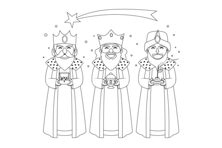 Dibujos para imprimir Reyes Magos-3 – 10doigts