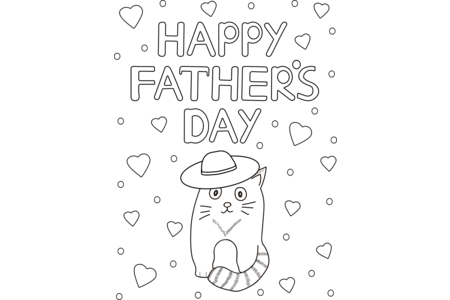 Printable coloring pages: Father's Day 01 – 10 Doigts