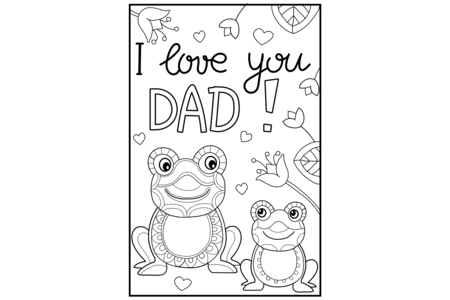 Printable coloring pages: Father's Day 02 – 10 Doigts