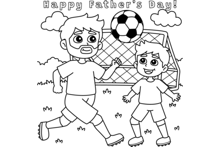 Printable coloring pages: Father’s Day 05 – 10 Doigts
