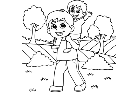 Printable coloring pages: Father's Day 11 – 10 Doigts
