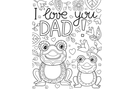 Printable coloring pages: Father’s Day 12 – 10 Doigts