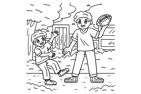 Printable coloring pages: Father's Day 13 – 10 Doigts