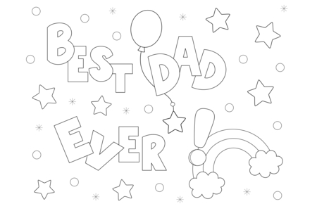 Printable coloring pages: Father's Day 15 – 10 Doigts