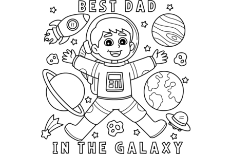 Printable coloring pages: Father's Day 16 – 10 Doigts