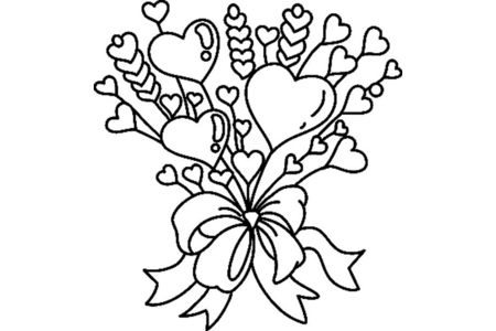Printable coloring pages: Father’s Day Heart 01 – 10 Doigts