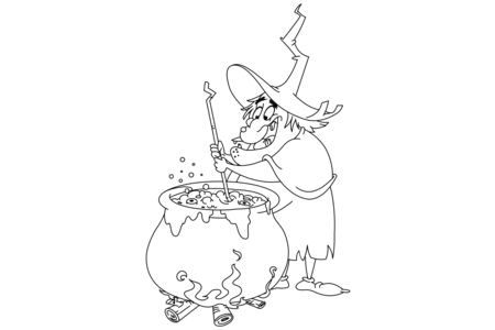 Printable coloring pages: Halloween 63 – 10 Doigts