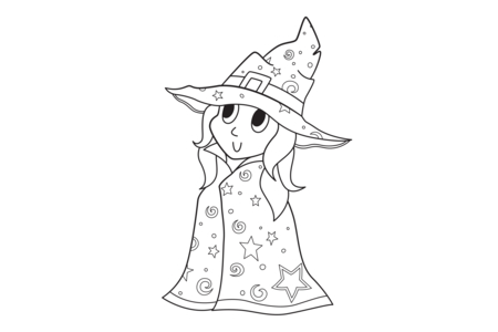 Printable coloring pages: Halloween 64 – 10 Doigts