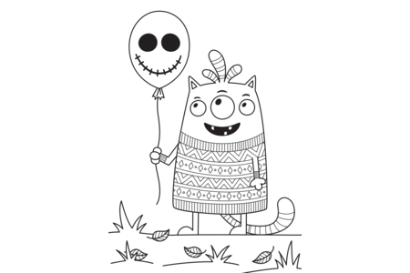 Printable coloring pages: Halloween 65 – 10 Doigts