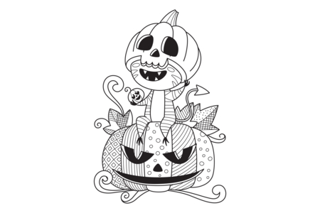 Printable coloring pages: Halloween 66 – 10 Doigts
