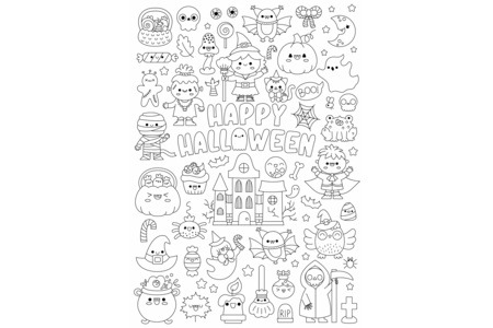 Dibujos para imprimir : Halloween 75 – 10 Doigts