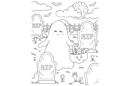 Printable coloring pages: Halloween 78 – 10 Doigts