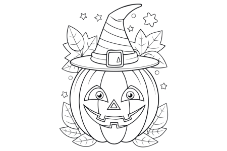 Printable coloring pages: Halloween 88 – 10 Doigts