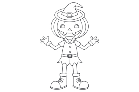 Dibujos para imprimir : Halloween 90 – 10 Doigts