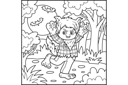 Printable coloring pages: Halloween3 – 10 Doigts