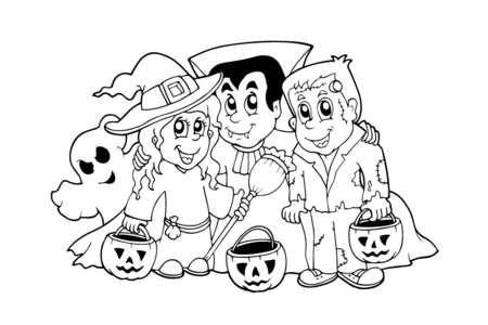 Printable coloring pages: Halloween38 – 10 Doigts