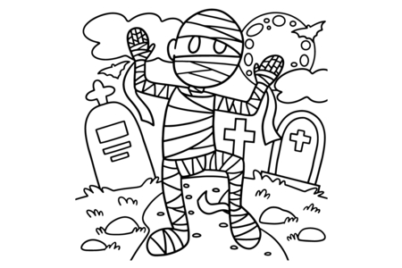 Printable coloring pages: Halloween39 – 10 Doigts