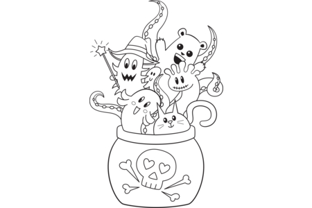Dibujos para imprimir : Halloween4 – 10 Doigts