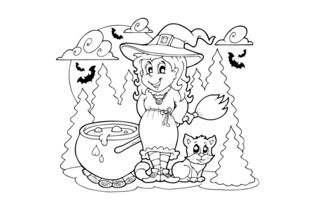 Printable coloring pages: Halloween44 – 10 Doigts
