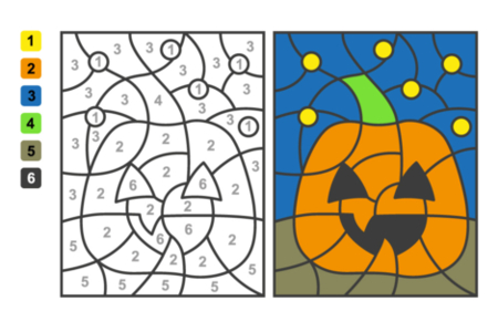 Dibujos para imprimir : Halloween57 – 10 Doigts