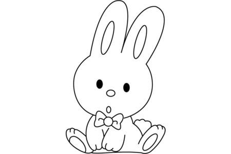 Printable coloring pages: Rabbit 05 – 10 Doigts