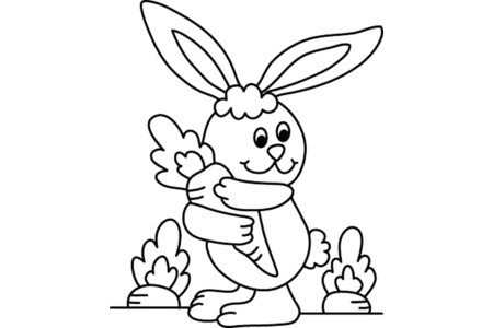 Dibujos para imprimir : Conejo 06 – 10 Doigts