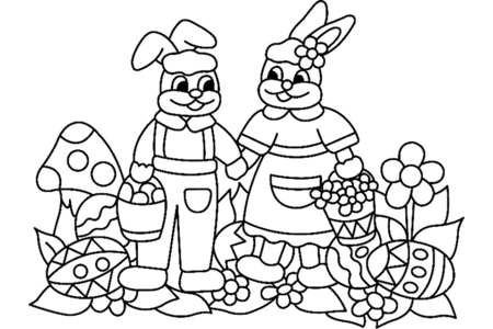 Printable coloring pages: Rabbit 13 – 10 Doigts