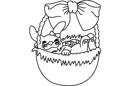 Printable coloring pages: Rabbit 15 – 10 Doigts