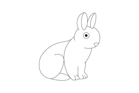 Printable coloring pages: Rabbit 47 – 10 Doigts