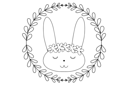 Printable coloring pages: Rabbit 51 – 10 Doigts