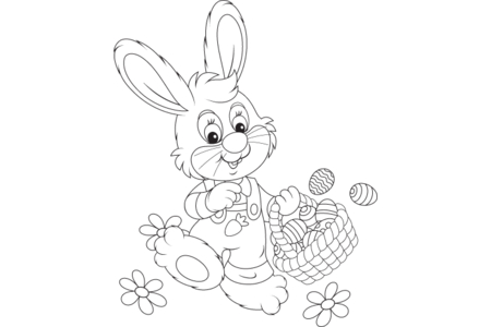 Printable coloring pages: Rabbit 55 – 10 Doigts