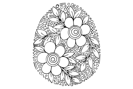Printable coloring pages: 100 eggs – 10 Doigts