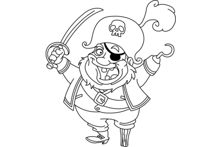 Printable coloring pages: Pirate1 – 10 Doigts
