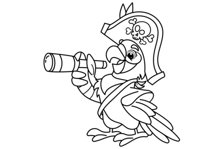 Printable coloring pages: Pirate10 – 10 Doigts