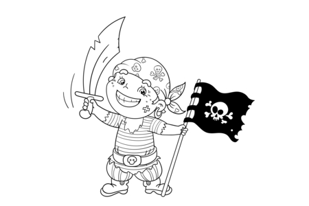 Printable coloring pages: Pirate11 – 10 Doigts