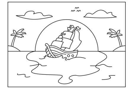 Printable coloring pages: Pirate12 – 10 Doigts