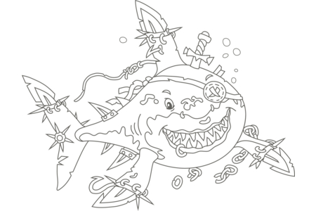 Printable coloring pages: Pirate6 – 10 Doigts