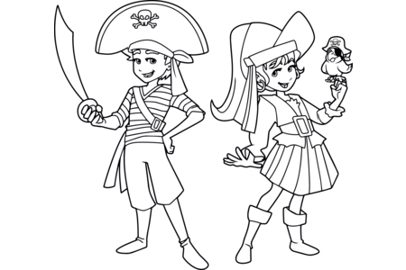 Printable coloring pages: Pirate7 – 10 Doigts