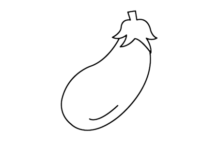 Printable coloring pages: Eggplant 01 – 10 Doigts