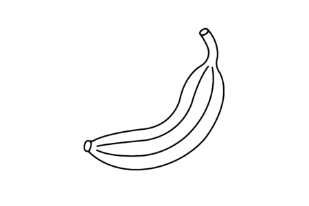 Dibujos para imprimir : Banana 02 – 10 Doigts