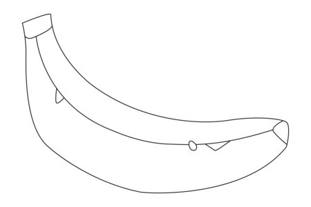 Dibujos para imprimir : Banana 03 – 10 Doigts