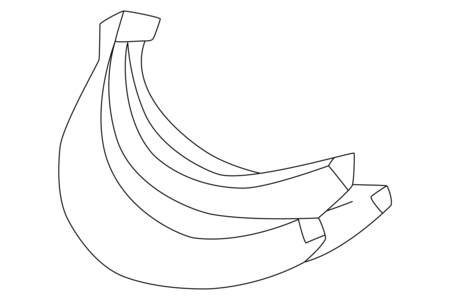 Dibujos para imprimir : Plátanos 02 – 10 Doigts