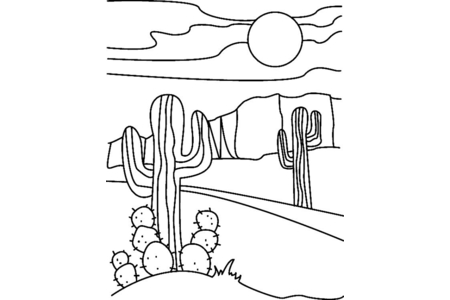Dibujos para imprimir : Cactus 01 – 10 Doigts