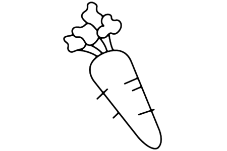 Printable coloring pages: Carrot 01 – 10 Doigts