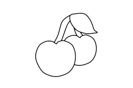 Dibujos para imprimir : Cerezas 02 – 10 Doigts
