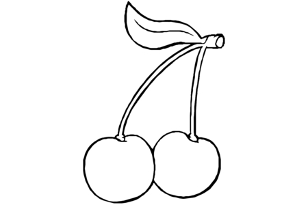 Dibujos para imprimir : Cerezas 03 – 10 Doigts